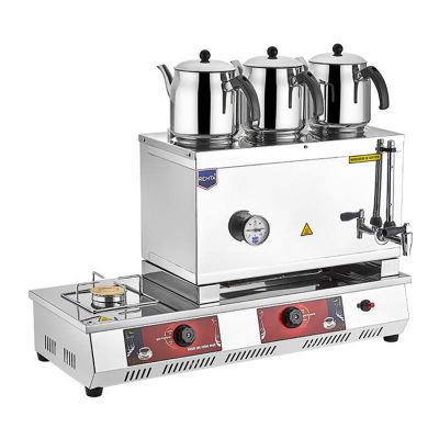 Remta N13(T) 55 Model Kahveci Takımlı Termik Tabanlı Çay Kazanı, 3 Demlikli, 55 L, Doğalgazlı - 2