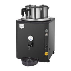 Remta DE10S Jumbo Şamandıralı Çay Makinesi, 3 Demlikli, 40 L, Elektrikli, Siyah - Thumbnail