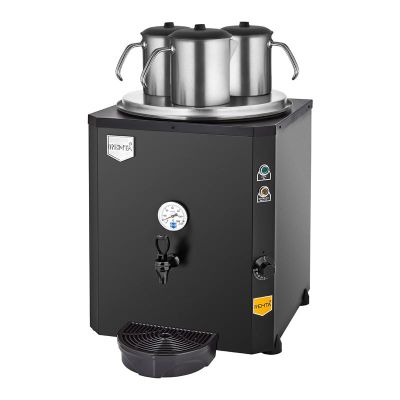 Remta DE10S Jumbo Şamandıralı Çay Makinesi, 3 Demlikli, 40 L, Elektrikli, Siyah - 1