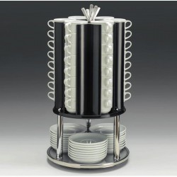 Zicco ZCP-757 Metal Altlı Döner Tabak Fincan Kaşık Standı, 30x55 cm - Zicco