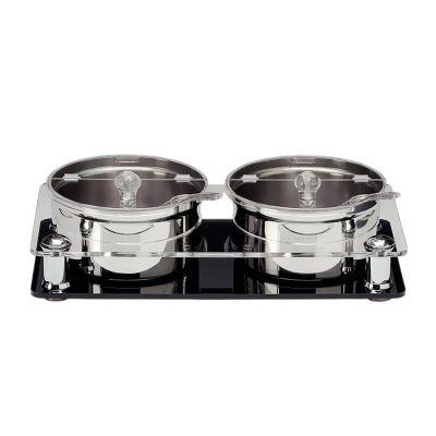 Zicco ZCP-666 Polikarbon Kapaklı Çelk Altlı Sosluk Reçellik Standı, 2'li, 17.5x33.5 cm - 1