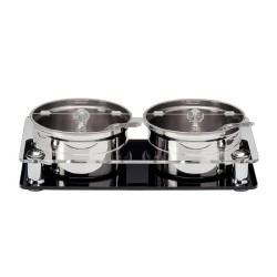 Zicco ZCP-666 Polikarbon Kapaklı Çelk Altlı Sosluk Reçellik Standı, 2'li, 17.5x33.5 cm - Zicco