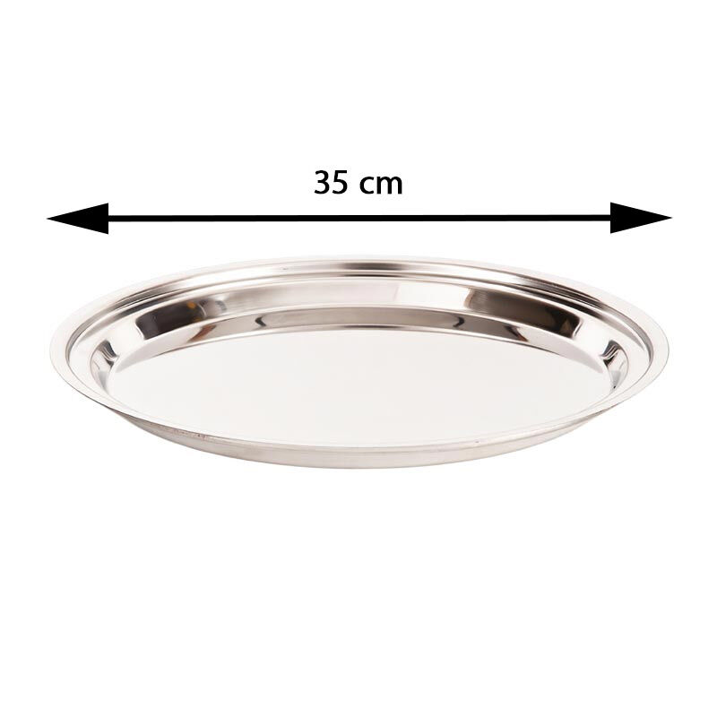 Zicco ZCP-405 Yuvarlak Çelik Teşhir Tepsisi, 35 cm - Zicco