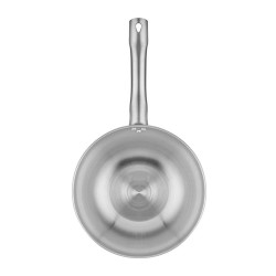 Altınbaşak İndüksiyon Çelik Wok Tava, 28 cm, Gümüş Saplı - Thumbnail