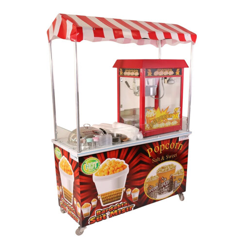 Cemko 1011 Bahçelievler Patlamış Mısır ve Bardakta Mısır Arabası, 60x120x190 cm - 1