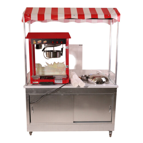 Cemko 1011 Bahçelievler Patlamış Mısır ve Bardakta Mısır Arabası, 60x120x190 cm - 5