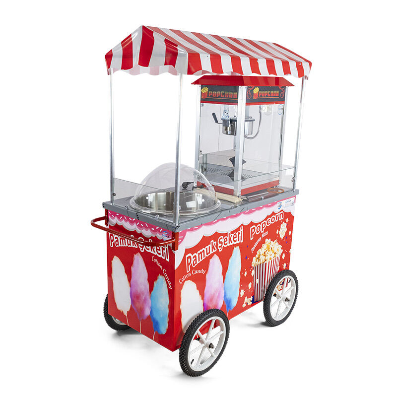 Cemko 1012 Manavgat Pamuk Şekeri ve Mısır Patlatma Arabası, 60x120x190 cm - Cemko