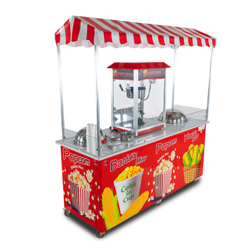 Cemko 1012 Manavgat Pamuk Şekeri ve Mısır Patlatma Arabası, 60x120x190 cm - 3