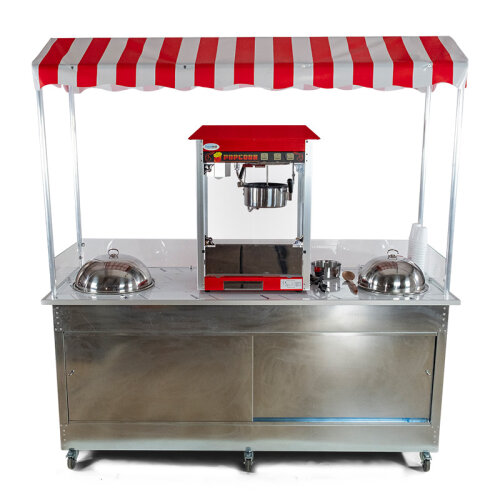 Cemko 1012 Manavgat Pamuk Şekeri ve Mısır Patlatma Arabası, 60x120x190 cm - 4