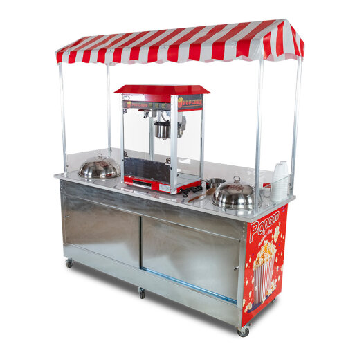 Cemko 1012 Manavgat Pamuk Şekeri ve Mısır Patlatma Arabası, 60x120x190 cm - 6