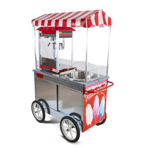 Cemko 1012 Manavgat Pamuk Şekeri ve Mısır Patlatma Arabası, 60x120x190 cm - 6