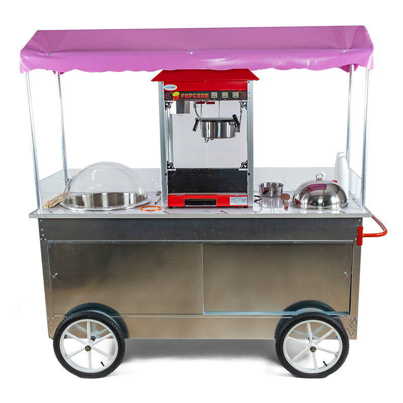 Cemko 1015 Trabzon Pamuk Şeker, Patlamış Mısır ve Bardakta Mısır Arabası, 65x180x190 cm - Cemko