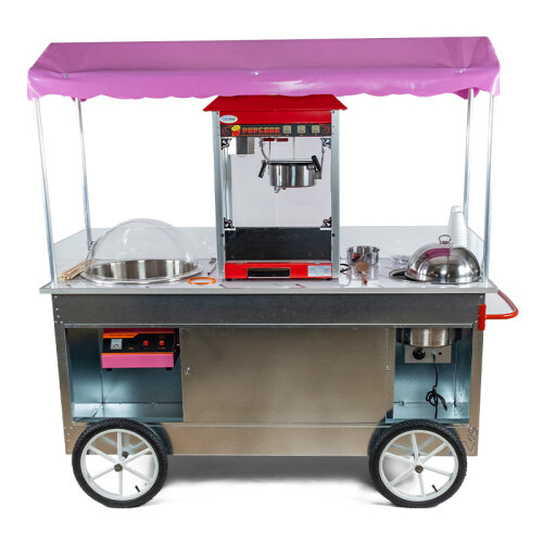 Cemko 1015 Trabzon Pamuk Şeker, Patlamış Mısır ve Bardakta Mısır Arabası, 65x180x190 cm - 4