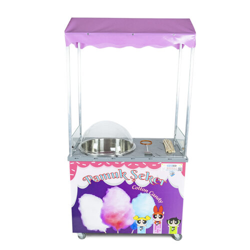 Cemko 1054 Zonguldak Arabalı Pamuk Şeker Makinesi, 60x100x190 cm - Cemko