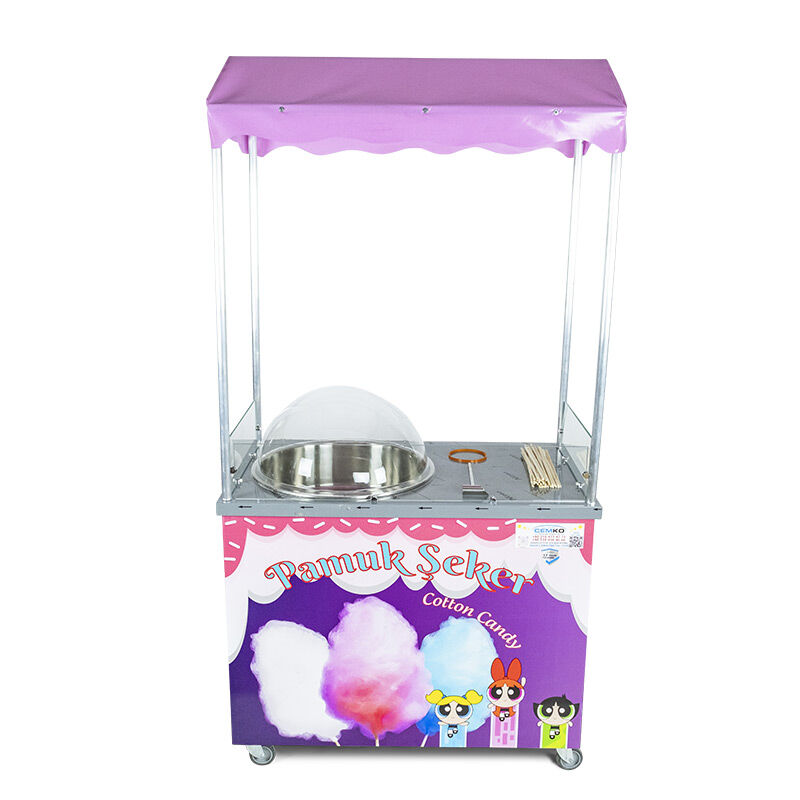 Cemko 1054 Zonguldak Arabalı Pamuk Şeker Makinesi, 60x100x190 cm - Cemko