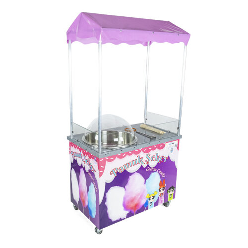 Cemko 1054 Zonguldak Arabalı Pamuk Şeker Makinesi, 60x100x190 cm - Cemko (1)