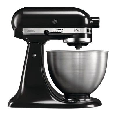 KitchenAid 5K45SS خلاط كهربائي كلاسيكي، 4.3 لتر، أسود - KitchenAid