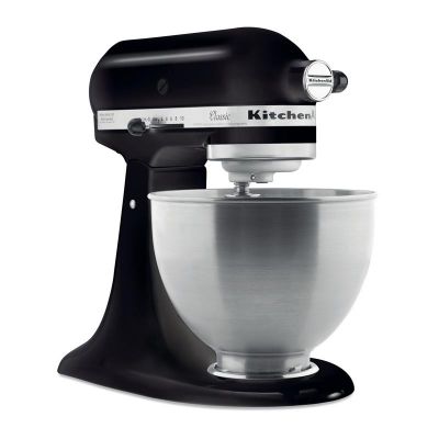 KitchenAid 5K45SS خلاط كهربائي كلاسيكي، 4.3 لتر، أسود - KitchenAid