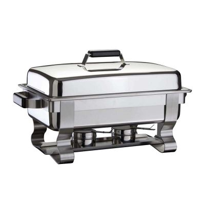 Öztiryakiler Ayaklı Chafing Dish, GN 1/1, 35x64 cm, Jel Yakıtlı - 1