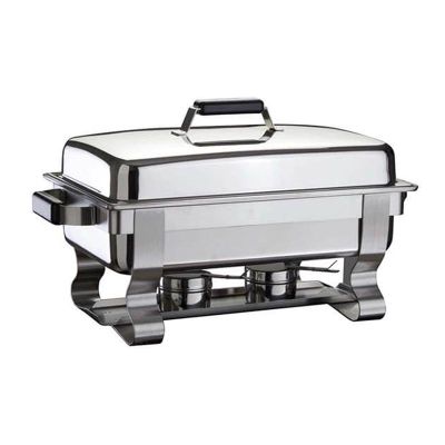 Öztiryakiler Ayaklı Kızaklı Chafing Dish, GN 1/1, 35x64 cm, Jel Yakıtlı - 1