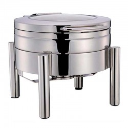 Öztiryakiler Yuvarlak Chafing Dish, 4 L, Jel Yakıtlı - Öztiryakiler