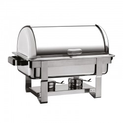 Öztiryakiler Rolltop Kapaklı Chafing Dish, İçiçe Geçen Ayaklı, Jel Yakıtlı - Öztiryakiler