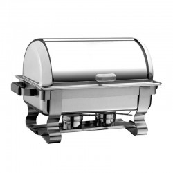 Öztiryakiler Rolltop Kapaklı Kızaklı Chafing Dish, Was Ayak, Elektrikli - Öztiryakiler