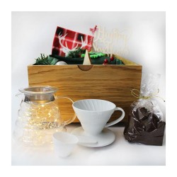 Christmas V60 Coffee Brewing Set Wooden Gift Box - 6