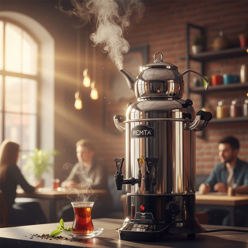 Remta R27 Maksi Çay Makinesi, 2 Demlikli, 16 L, 170 Bardak Kapasiteli - Remta