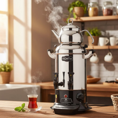 Remta R25 Mini Çay Makinesi, 2 Demlikli, 5 L - 2
