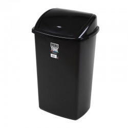 Bora Plastik Click Çöp Kovası, No: 6, 50 L, Siyah - Bora Plastik