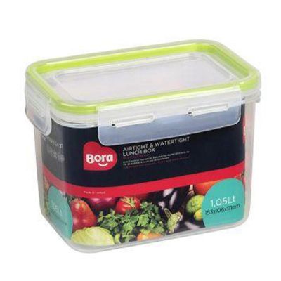 Bora Plastik Click Dikdörtgen Saklama Kabı, 1.05 L - 1