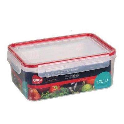 Bora Plastik Click Dikdörtgen Saklama Kabı, 1.75 L - 1