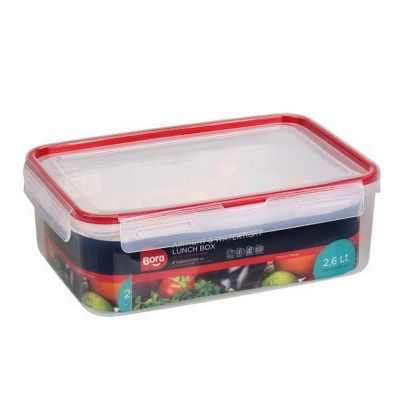 Bora Plastik Click Dikdörtgen Saklama Kabı, 2.6 L - 1