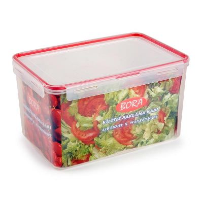 Bora Plastik Click Dikdörtgen Saklama Kabı, 7.9 L - 1