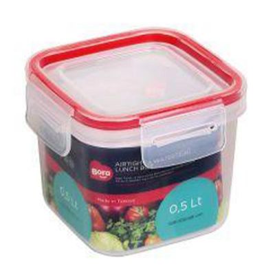 Bora Plastik Click Kare Saklama Kabı, 475 ml - 1