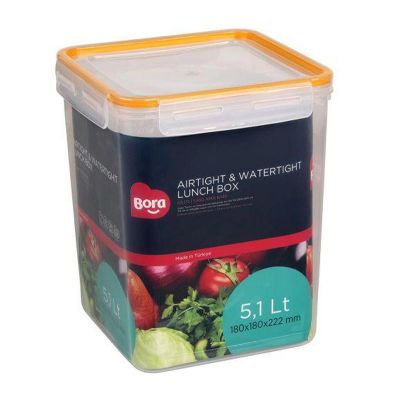 Bora Plastik Click Kare Saklama Kabı, 5.1 L - 1