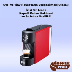 Coffee Tech CN-L0201 Julia Kapsül Kahve Makinesi, Nespresso Kapsül Uyumlu, Kırmızı - Thumbnail