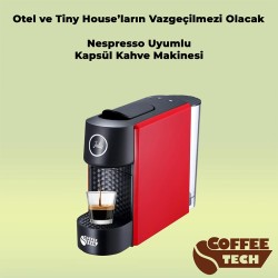 Coffee Tech CN-L0201 Julia Kapsül Kahve Makinesi, Nespresso Kapsül Uyumlu, Kırmızı - Thumbnail