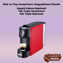 Coffee Tech CN-L0201 Julia Kapsül Kahve Makinesi, Nespresso Kapsül Uyumlu, Kırmızı - Thumbnail