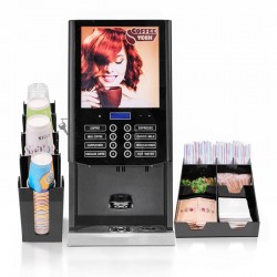 Coffee Tech Horeca 300 Instant Coffee Maker + Napkin and Stirrer Stand + Cup Holder Stand - Thumbnail