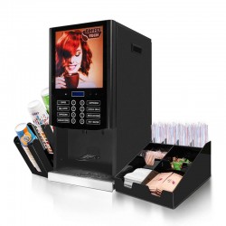 Coffeetech Horeca 300 Instant Kahve Makinesi + Peçete ve Karıştırıcı Standı + Bardaklık Standı - Thumbnail