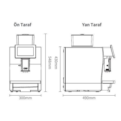 Coffeetech JL30 Tam Otomatik Kahve Makinesi, Bardak Standı Hediye - 4