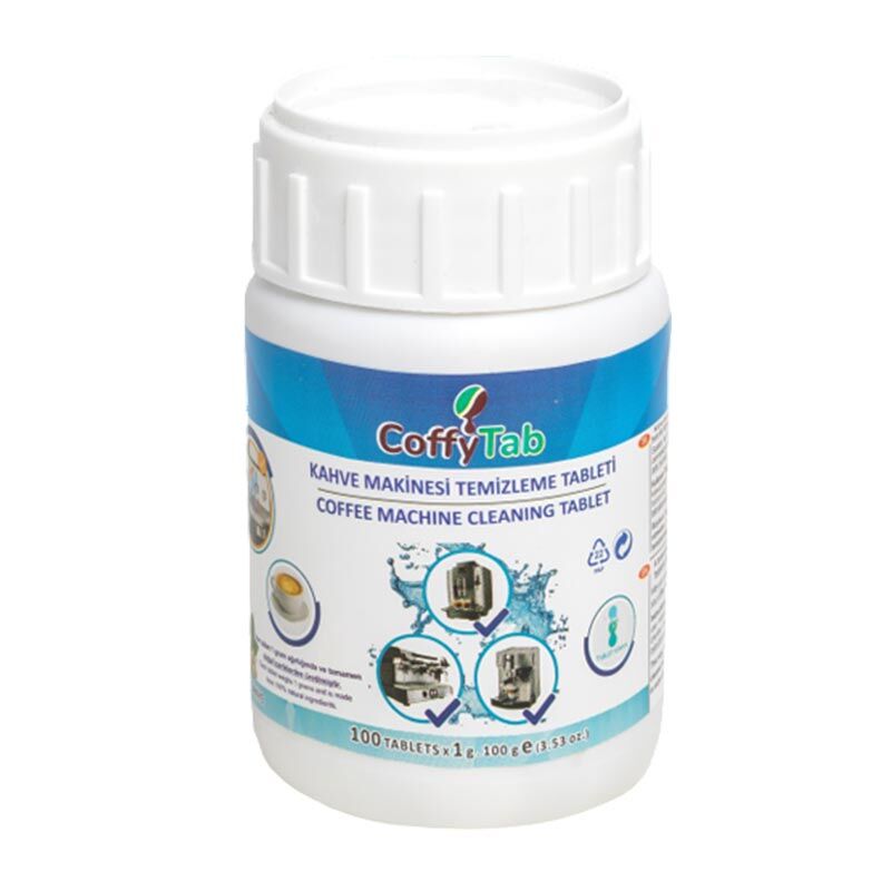 CoffyTab A001-1 Kahve Makinesi Temizleme Tableti, 100 Adet - CoffyTab