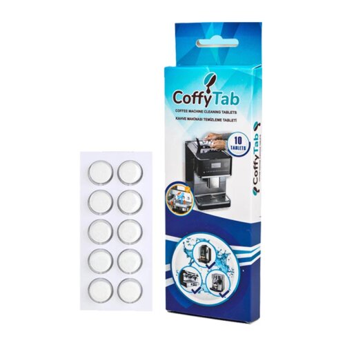 CoffyTab A001-2 Kahve Makinesi Temizleme Tableti, 10 Adet - CoffyTab