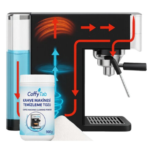 CoffyTab A001-4 Kahve Makinesi Temizleme Tozu, 900 gr - 4
