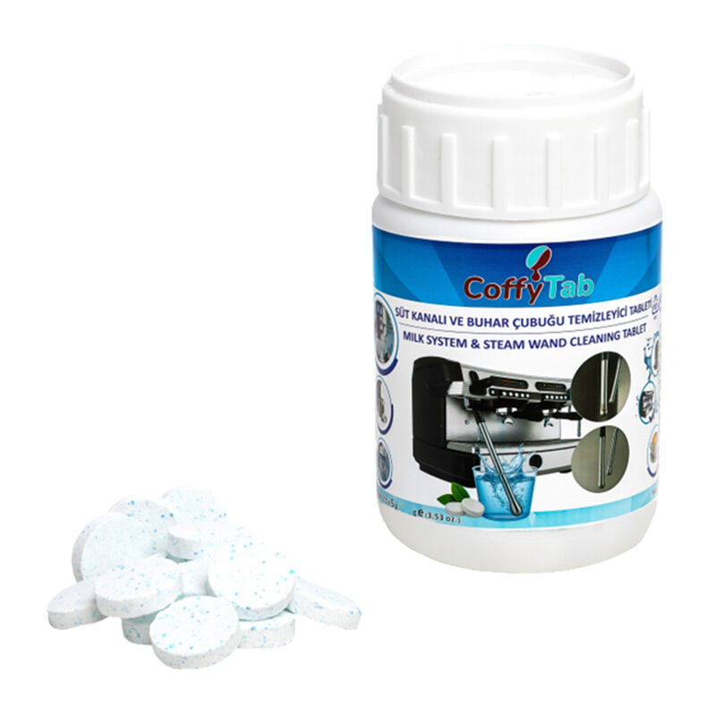 CoffyTab A001-5 Kahve Makinesi Süt Çubuğu Temizleme Tableti, 20 Adet - CoffyTab