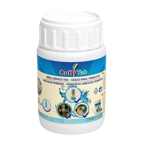 CoffyTab A001-7 Kireç Temizleyici Toz, 150 gr 