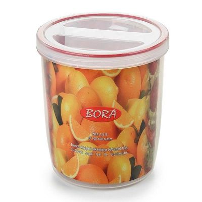 Bora Plastik No: 12 Contalı Vidalı Saklama Kabı, 1.80 L - 1