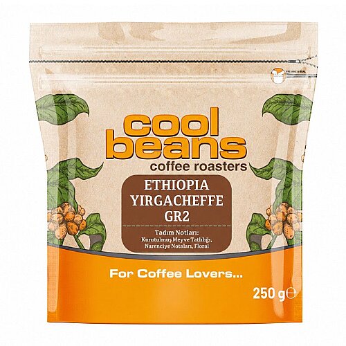 Cool Beans Ethiopia Yirgacheffe Gr2 Kahve Çekirdeği, 250 gr - Cool Beans